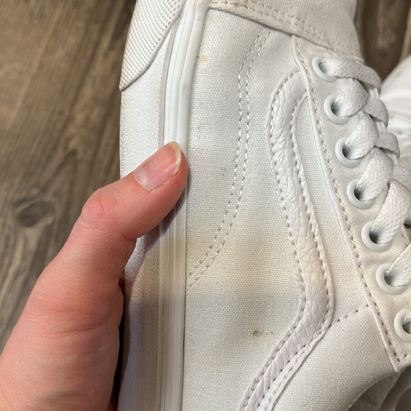 White Vans Lace Up Sneakers - Picture 7 of 7